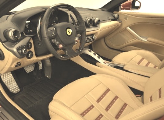 Interior of a Ferrari Sports Car